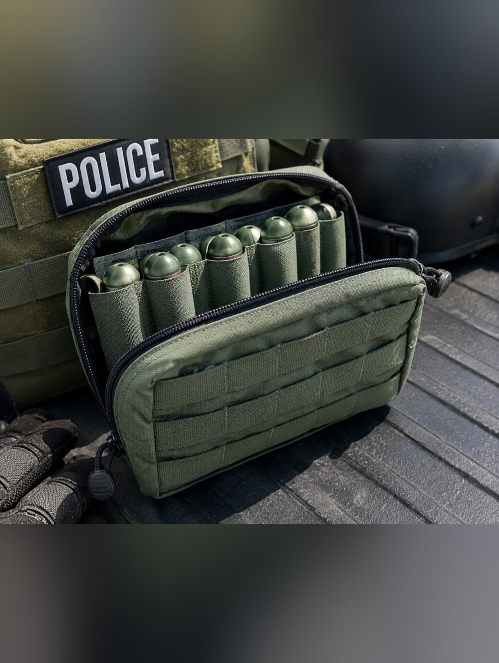 Protech Tactical TP12C Less Lethal 7-Round 37/40MM MOLLE Ammo Pouch Tactical